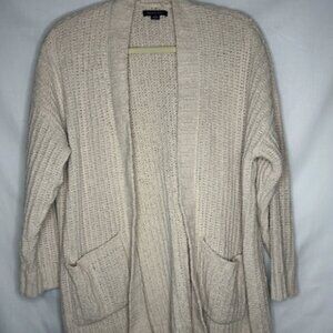 American Eagle Women Open Cardigan Size XS Beige Soft Classic Long Sleeve